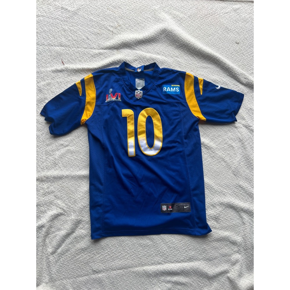 Nike Los Angeles Rams Cooper Kupp Super Bowl LVI Jersey Blue Mens Small #10